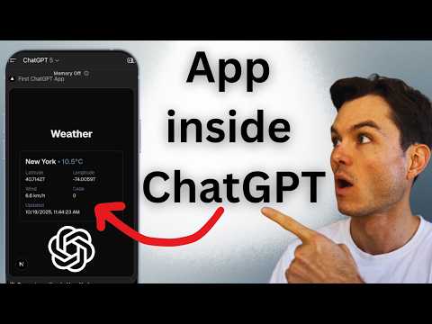 I Built an App Inside ChatGPT! (New App SDK + Next.js Full Tutorial)