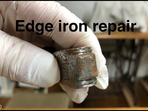 Edge iron repair. Traditional shoemaking tools. Do it yourself.