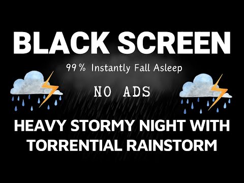 Heavy Rain and Thunderstorm - Sleep Hypnosis to Beat Insomnia Symptoms | Try listening for 3 Minutes