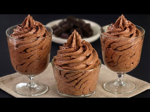 My Family Trick! No EGGS! No SUGAR! The most amazing Chocolate Dessert Recipe! Chocolate Mousse