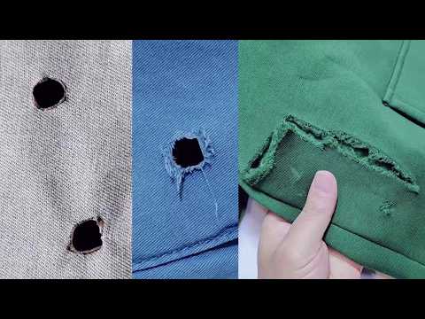 3 Magic Stitches to Fix Complex Holes Yourself on 3 Different Fabrics with Just a Needle and Thread