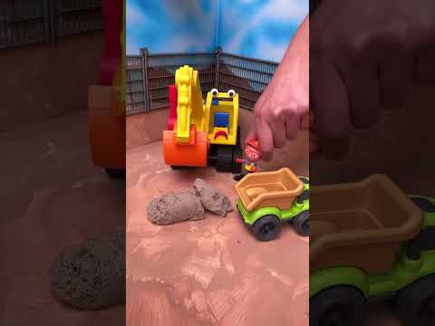 Help the excavator build a castle !  #blippi #shorts #toyplay #vehicles