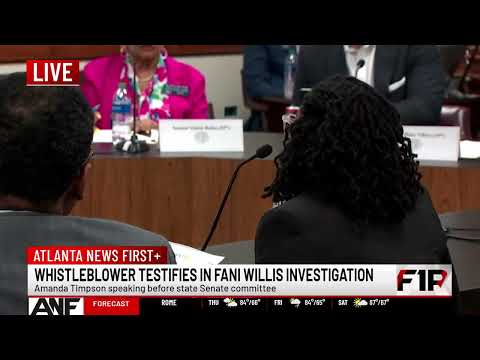 WATCH LIVE: Fani Willis whistleblower testifies before Georgia Senate committee