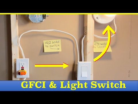 Wiring a GFCI Outlet and Light Switch in Bathroom