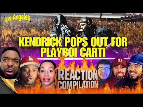 Kendrick Lamar "SURPRISES" Playboi Carti on His Show | Reaction Compilation