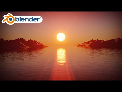 Ocean Sunset Environment (Blender Tutorial)