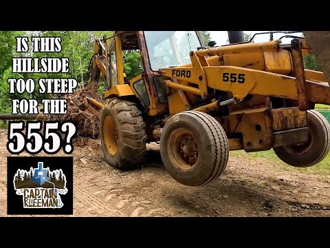 Land Clearing with Old Backhoe