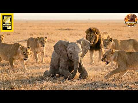 A Lost Baby Elephant Surrounded by Lions — What Happened Next is Unbelievable | Animal Rescue Film