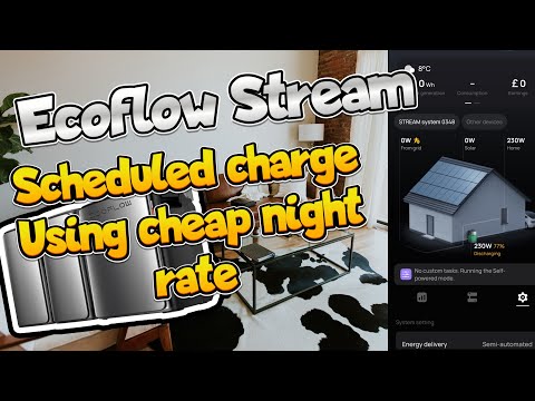 EcoFlow STREAM scheduled charging without a smart meter. Using night rate electric.  