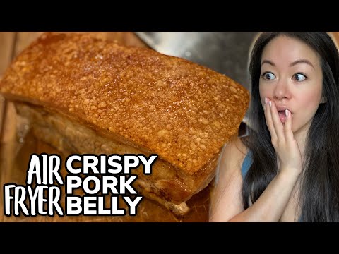 🐷 Air Fryer Crispy Pork Belly Recipe (空氣炸脆皮燒肉) | Lunar New Year | Chicharrónes ASMR | Rack of Lam