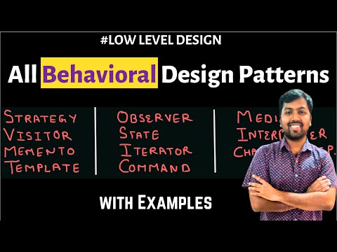 41. All Behavioral Design Patterns | Strategy, Observer, State, Template, Command, Visitor, Memento