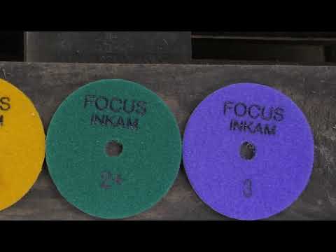Полировка гранита без воды Черепашками АГШК  Серия из 5 переходов Focus от ИНКАМ.