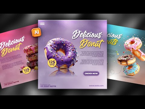 Illustrator CC Tutorial | Graphic Design | Social Media Poster Design for Beginnersโก