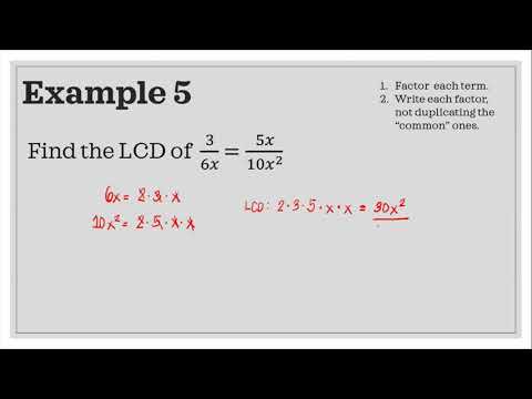 Solving Rational Equations Part 1: Finding the LCD of Rational Equations