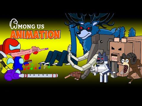 어몽어스 Among Us VS 99 Nights in the Forest Roblox When Stops Ram Monster | AMONG US FUNNY ANIMATION