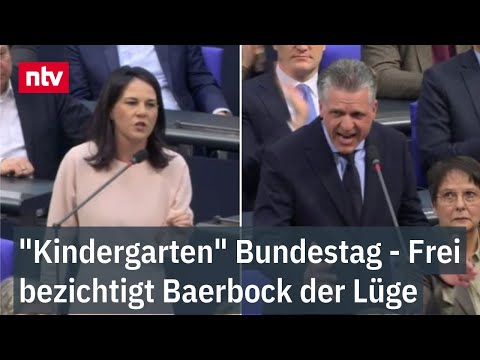 "Kindergarten" Bundestag - Frei bezichtigt Baerbock der Lüge - "Bin ich gewöhnt"