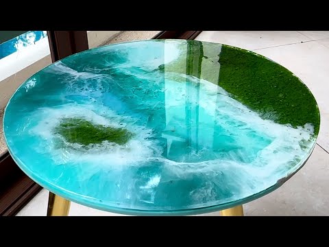 Resin Art Tutorial | Amazing sea table with epoxy resin waves!