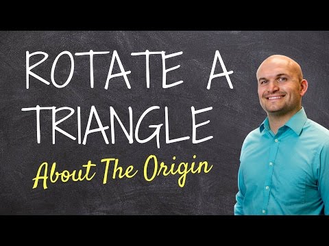 Learn how to rotate a triangle 90 degrees clockwise about the origin