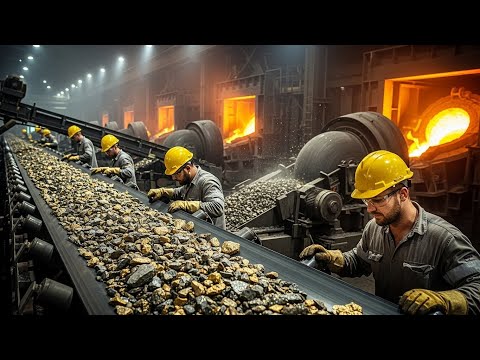 Inside the Gold Mining Factory: How Raw Gold Is Extracted from Stone (Full Process)