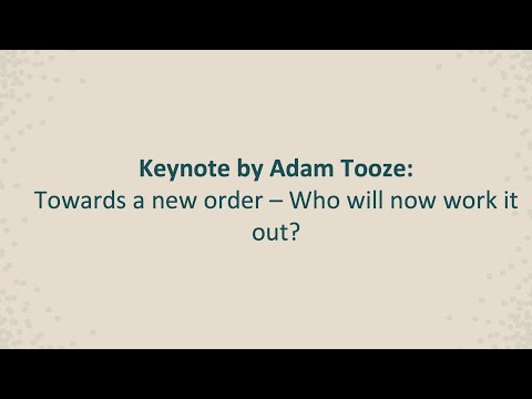 Berlin Summit 2025: Keynote by Adam Tooze. Towards a new order – Who will now work it out?