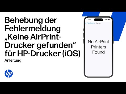 Beheben Sie eine Meldung "Keine AirPrint-Drucker gefunden" auf iOS-Geräten für HP-Drucker