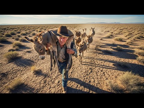 Old Cowboy Saved Dying Donkey Family in Desert — He Never Expected What Followed