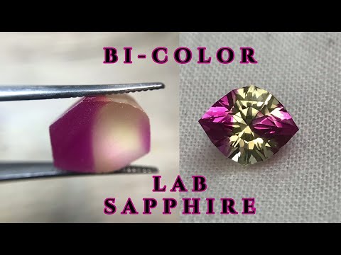 How I Facet this Bi-Color Lab Sapphire for Stunning Effect