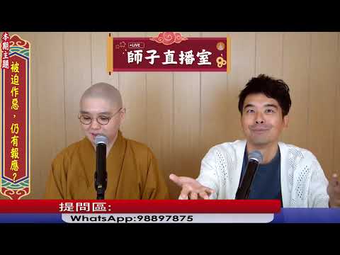 【師子直播室】⚠️「被迫作惡，仍有報應?」🤯📸（2025.08.07）#法性講堂 #法忍法師 #師子學堂 #師子直播室 #林子謙 #佛教 #業 #動物 #作惡 #殺生 #因果