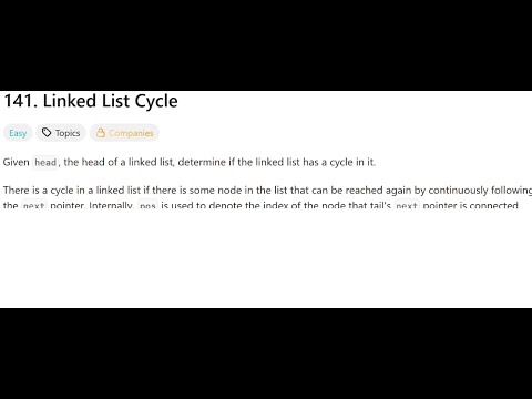 Linked List Cycle  | @faang-academy