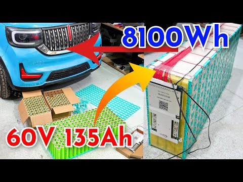 DIY 60V 135Ah 8100Wh LiFePO4 Battery Build for Mini Electric Car