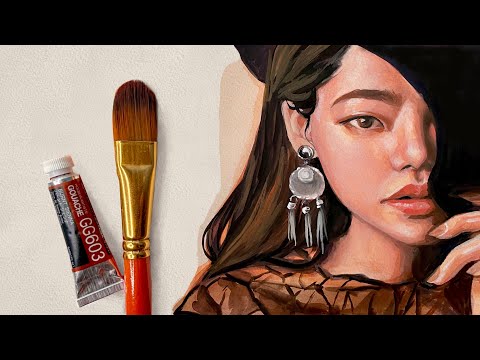 GOUACHE FOR BEGINNERS | tools, blending tips and more