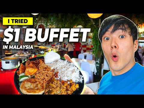 I Tried $1.60 Buffet in Malaysia! And It's AMAZING