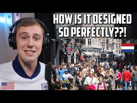 American Reacts to "The Netherlands is a Giant City"