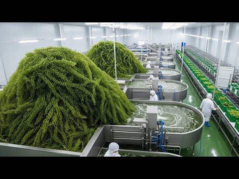 Inside a Modern Sea Grape Seaweed Factory (ASMR): From Coastal Farms to Export Packaging