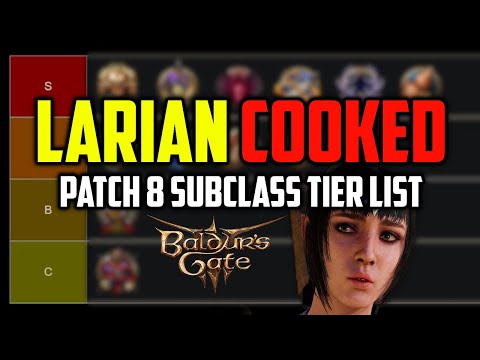 RANKING Patch 8 Subclasses TIER LIST | Baldur's Gate 3