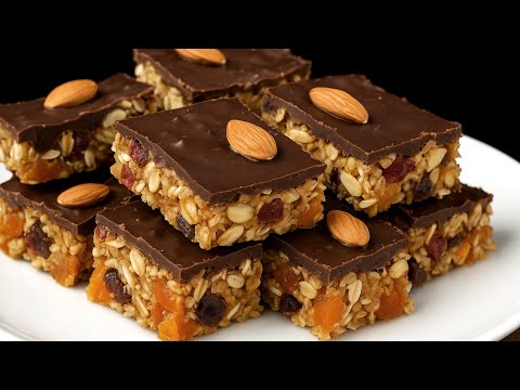 Sugar-Free Energy Bars in 5 Minutes! Healthy and Healthy! VEGAN 🌱