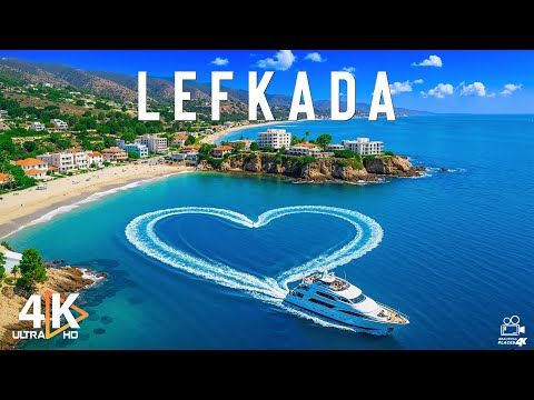Lefkada 4K UHD 🏝️ Crystal Waters, White Cliffs & Peaceful Piano Melodies