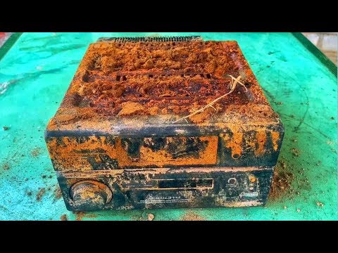 Restoration of old SONY FH-E707CD AMPLIFIER  | Restoration and Metal