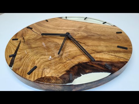 DIY clock with wooden arrows/Часы из дерева и эпоксидной смолы с деревянными стрелками