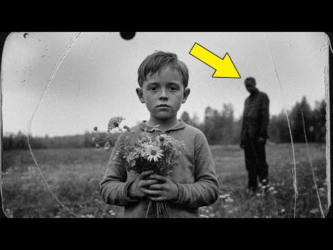 This 1903 photo of a boy with flowers seemed innocent — until restoration revealed the background