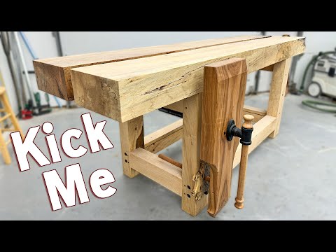 Roubo Workbench Kick Wheel Leg Vise