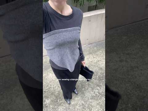 pov: wearing a triangle scarf as a top during this fall #ootd  #seoulfashion #koreanbrands