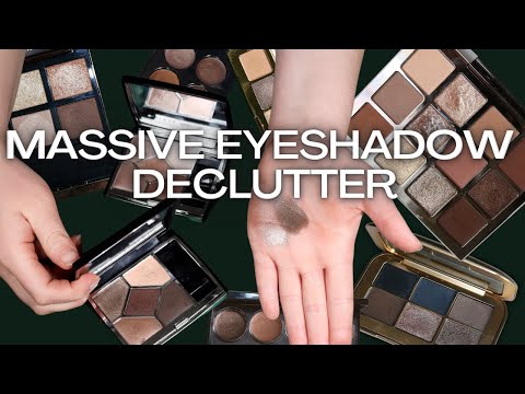 *HUGE* EYESHADOW PALETTE DECLUTTER: declutter with me!