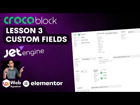 Crocoblock Lesson 3 - JetEngine Custom Fields - Wordpress Tutorial - Basics