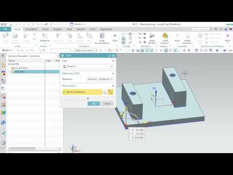 How to Set Work Offset in NX  CAM MCS_MILL