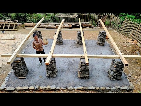 200 days to build and complete a house using materials such as stone, sand, cement and wood/farm.