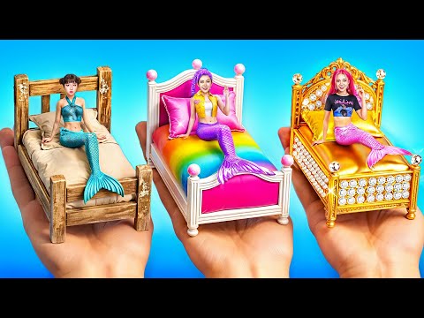 Kpop Demon Hunters Mermaid Room Makeover! Poor vs Rich vs Giga Rich Huntrix In Hospital