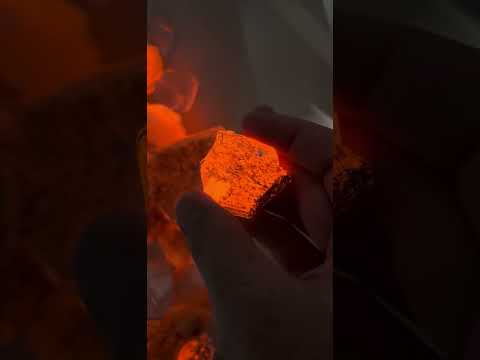 Is it radioactive? Nope, just irradiated calcite! #geology #experiment #gemstone #radiation #cool