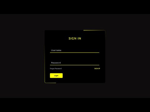 How to Create a Modern Glowing Login Form Using HTML & CSS | Animated Border Effect