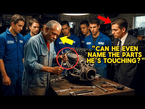 Black Auto Shop Janitor Dared to Fix a Complex Broken Engine As A Bet—What Followed Shocked Everyone